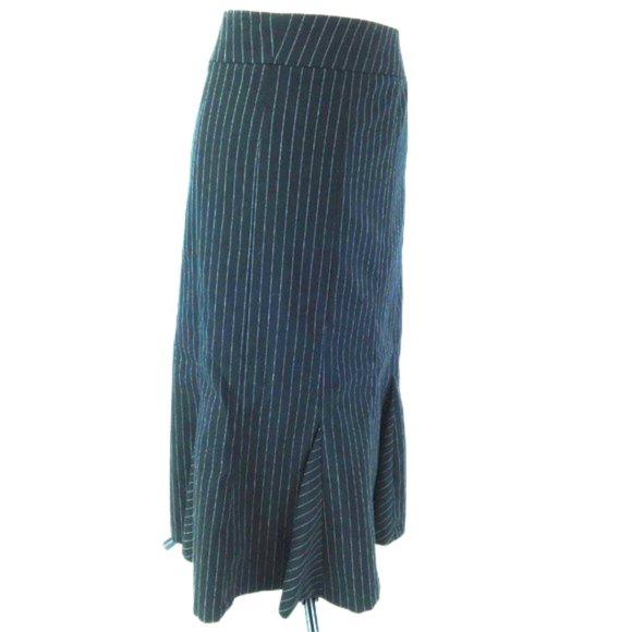 Apostrophe Skirt SZ 12 Petite Pinstripe Pleated - Picture 2 of 8